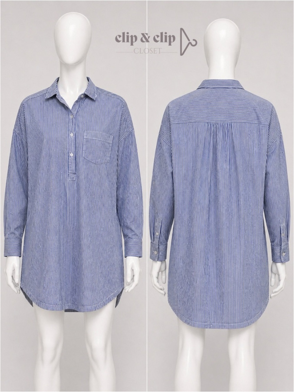 H&M Divided Striped Women's Long-Sleeve Shirt